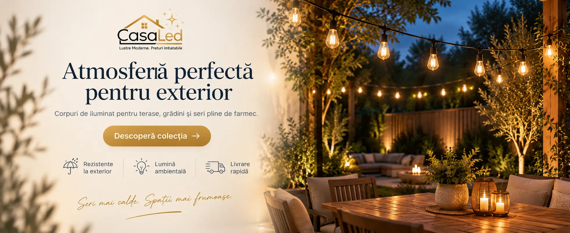 Sufragerie contemporana iluminata seara