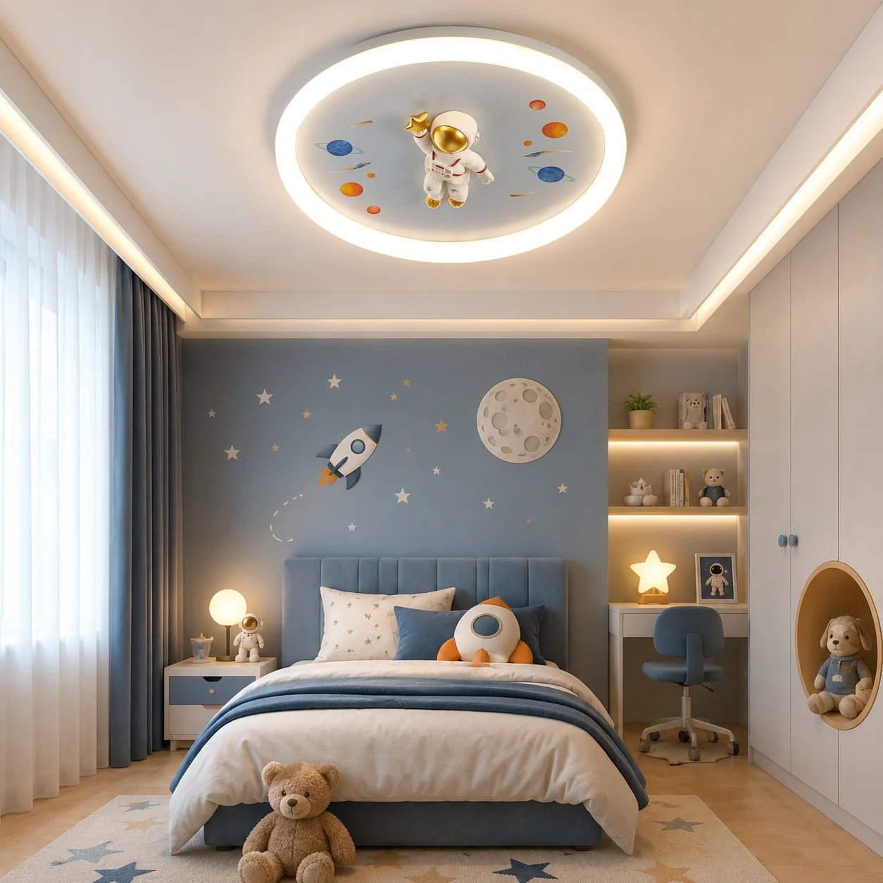 Lustra LED Astro 80W 50cm cu Telecomandă, 3 Tipuri de Lumină
